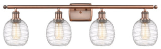 Innovations 516-4W-AC-G1013 4-Light Bath Vanity Light, Antique Copper