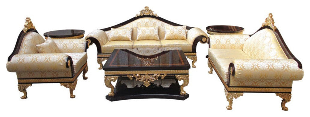 Infinity Walnut Framed 5-Piece Living Room Set