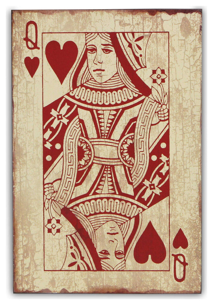 "Queen Of Hearts" Wooden Wall Decor