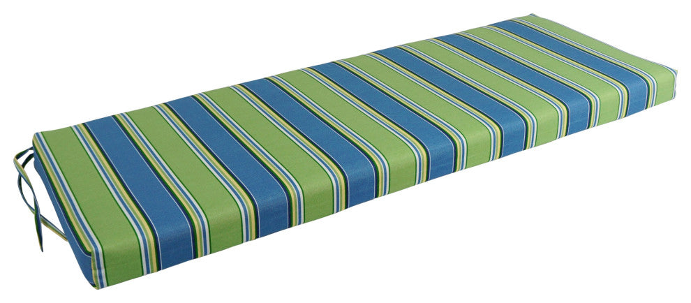 51"X19" Patterned Outdoor Spun Polyester Loveseat Cushion, Haliwell Caribbean