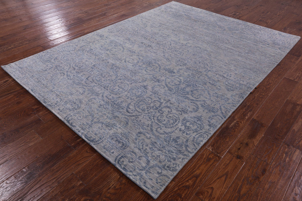 6' 3" X 9' 0" Modern Handmade Wool Rug Q8602