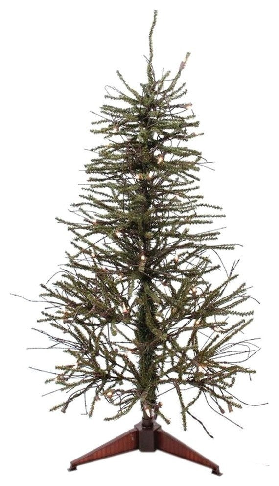 3' Pre-Lit Vienna Twig Table Top Artificial Christmas Tree, Clear Lights