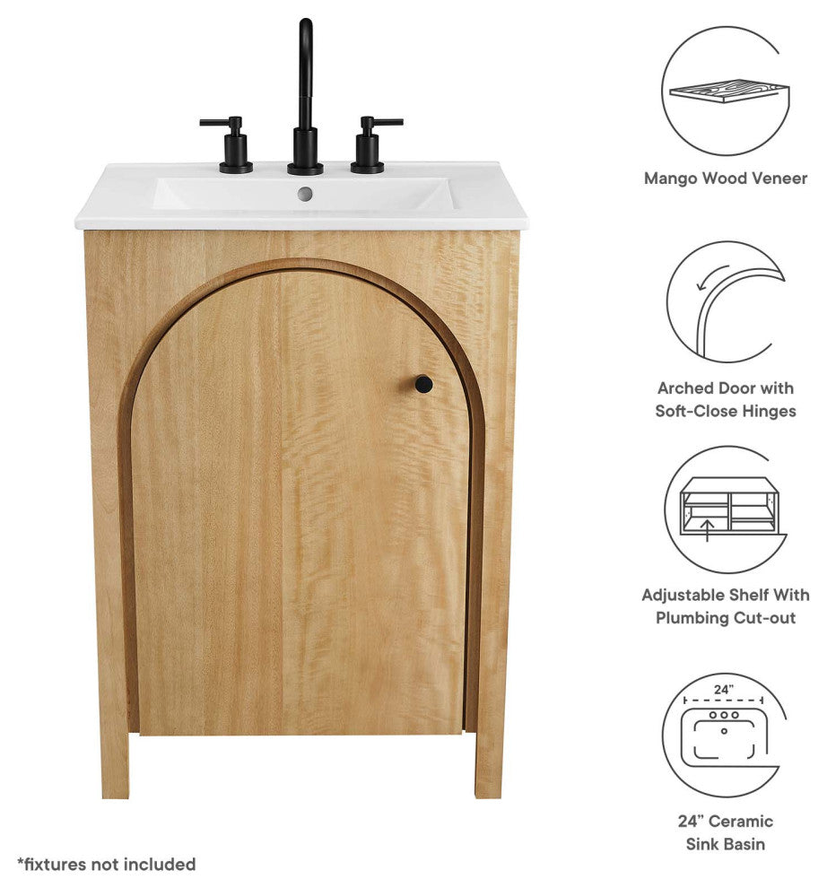 Appia 24" Bathroom Vanity - Oak White