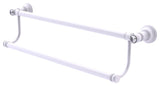 Carolina Crystal 18" Double Towel Bar, Matte White