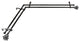 Fabritio 13/16" Double Corner Window Curtain Rod, Black, 66-120"
