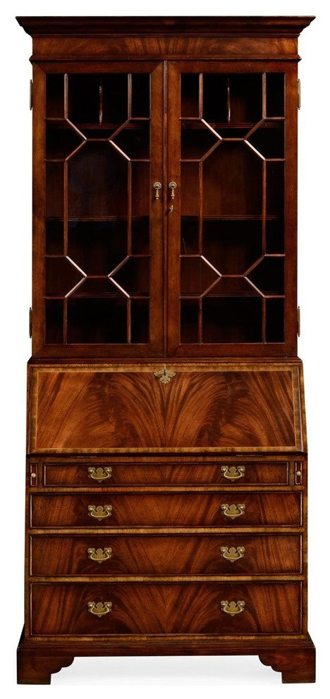 George III Mahogany Secretary Bookcase
