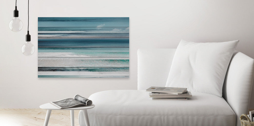 "Himara" Painting Print on White Wood, 30"x20"