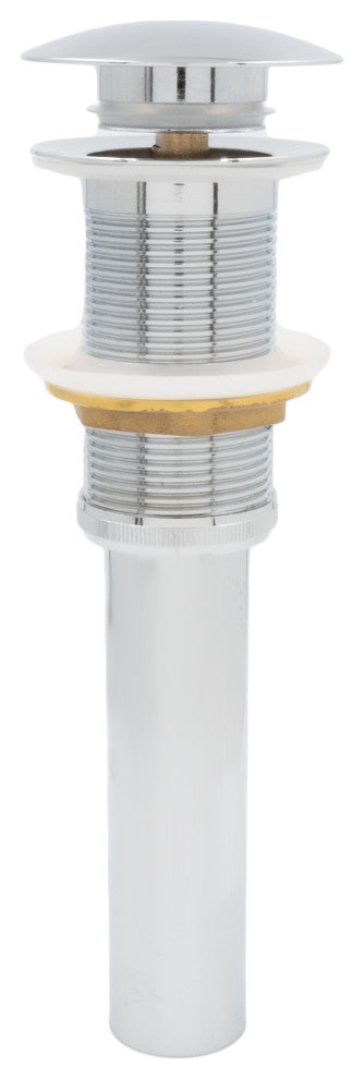 Solid Brass Vessel Sink Pop-Up Drain without Overflow, Chrome