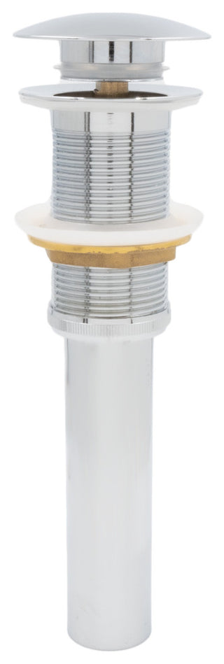Solid Brass Vessel Sink Pop-Up Drain without Overflow, Chrome