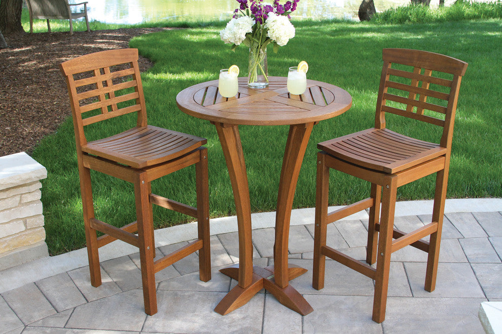 Round Eucalyptus Bar Table, 30"