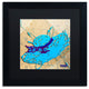 ''Blue Floppy Purple Bow'' Matted Framed Canvas Art by Roderick Stevens