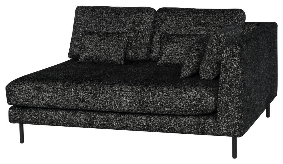 Gigi Salt & Pepper Fabric  Modular Sofa Right