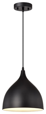 Walter Industrial 1 Light Textured Black Mini Pendant Ceiling Fixture 10" Wide