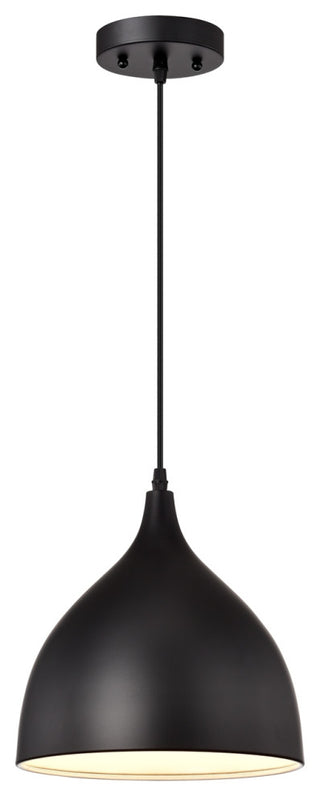 Walter Industrial 1 Light Textured Black Mini Pendant Ceiling Fixture 10" Wide
