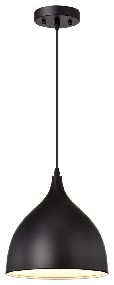 Walter Industrial 1 Light Textured Black Mini Pendant Ceiling Fixture 10" Wide