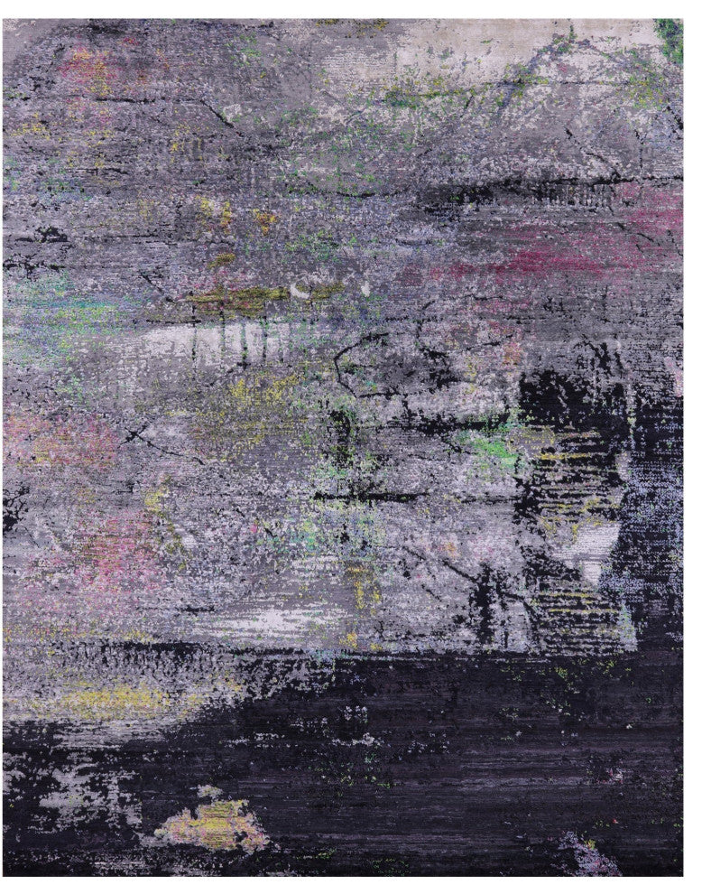 7' 11" X 10' 0" Abstract Wool & Silk Handmade Rug - Q13713
