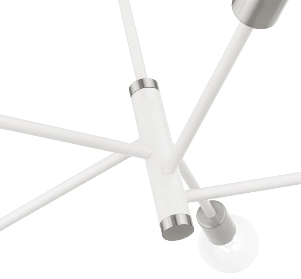 White Modern, Urban, Scandinavian, Chandelier