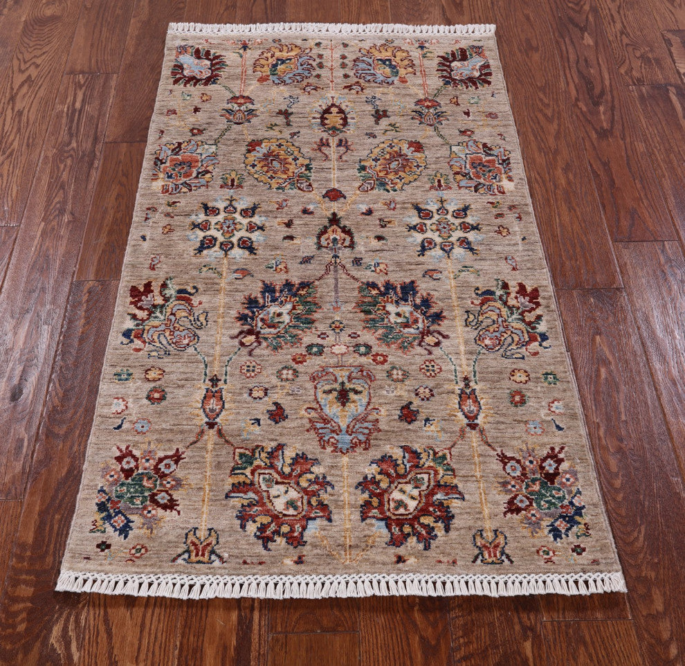 Persian Tabriz Handmade Wool Rug 2' 7" X 4' 6" Q10236