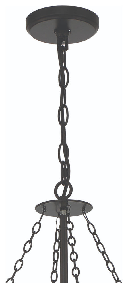 16-Light Candle Style Wagon Wheel Chandelier, Classic Black/Brass Dust
