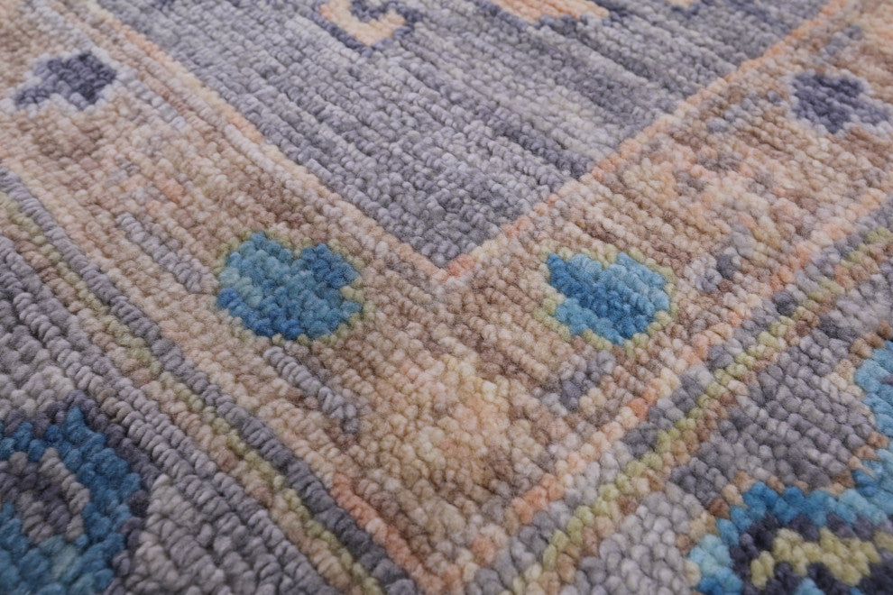 9' 2" X 12' 1" Handmade Turkish Oushak Wool Rug - Q13444