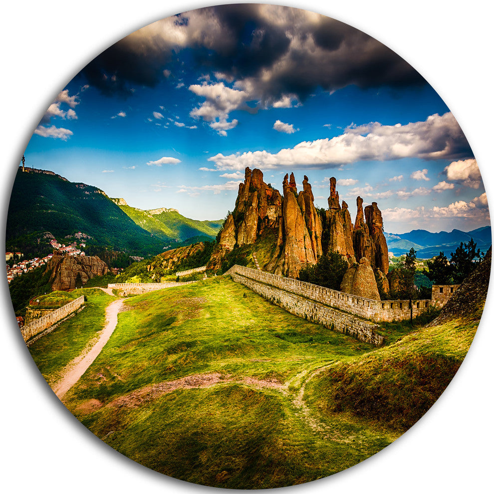 Belogradchik Fortress And Cliffs, Landscape Disc Metal Artwork, 11"