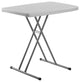 Commercialine 20 x 30 Height Adjustable Personal Folding Table, Speckled Grey