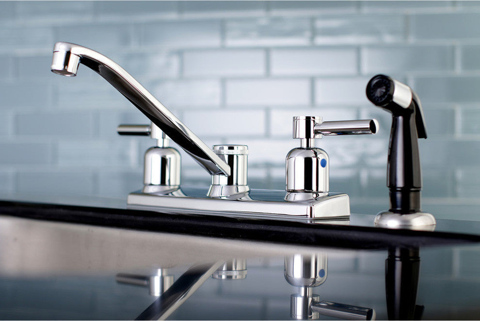Kingston Brass FB122DL Centerset Kitchen Faucet, Polished Chrome