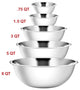 Deep Heavy Duty Stainless Steel Mixing Bowls, Set of 3