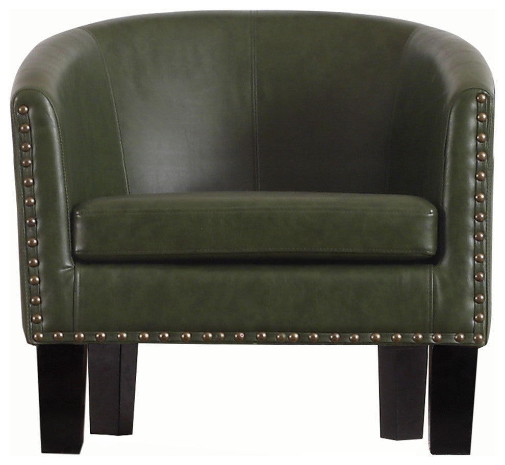 Isabel Barrel Chair, Olive Green