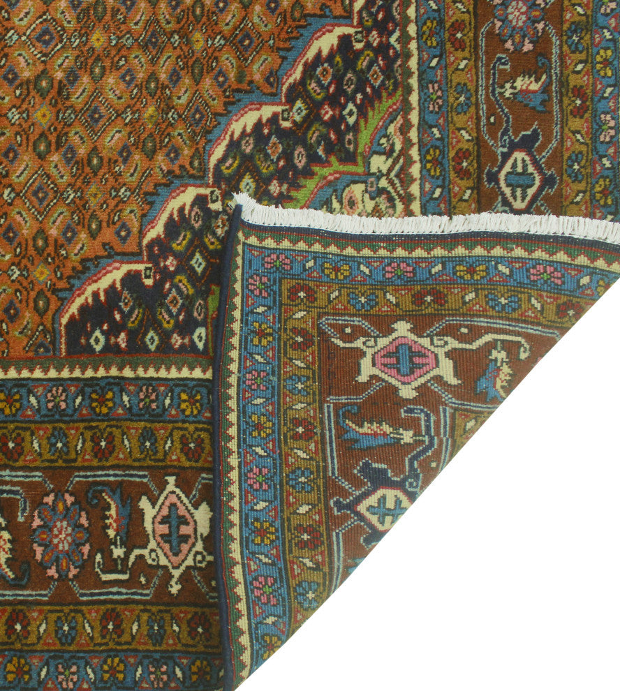 Fine Vintage Distressed Antinea Rust/Drk. Red Rug, 6'5 x 9'5