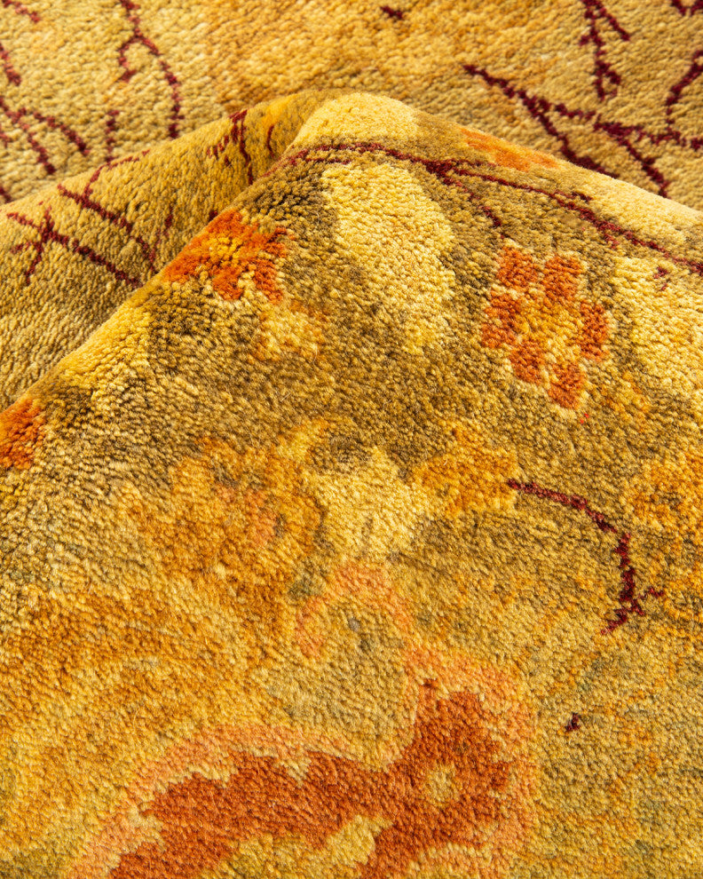 Mogul, One-of-a-Kind Hand-Knotted Area Rug, Green, 6' 1" x 9' 0"