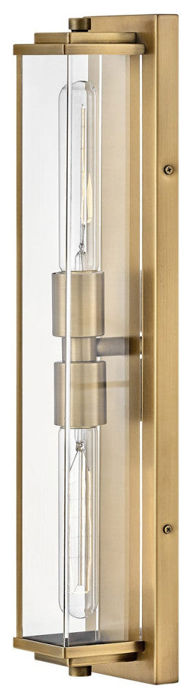 Hinkley Henri Large Two Light Vanity, Heritage Brass