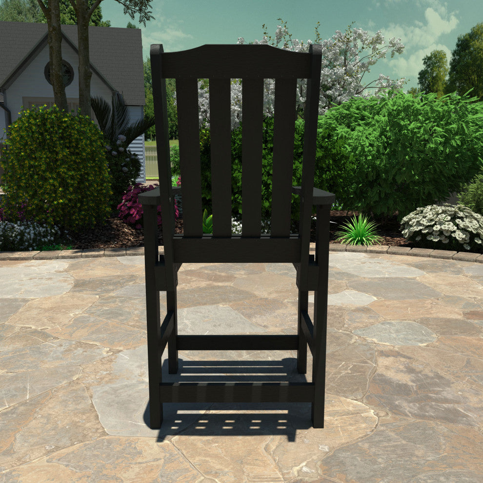 Springville Counter Dining Arm Chair, Weathered Acorn, Black