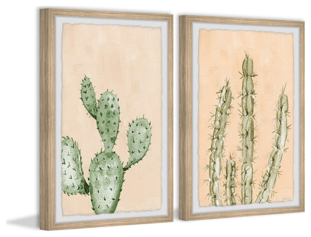 Be Like a Cactus Diptych, 2-Piece Set, 20x30 Panels