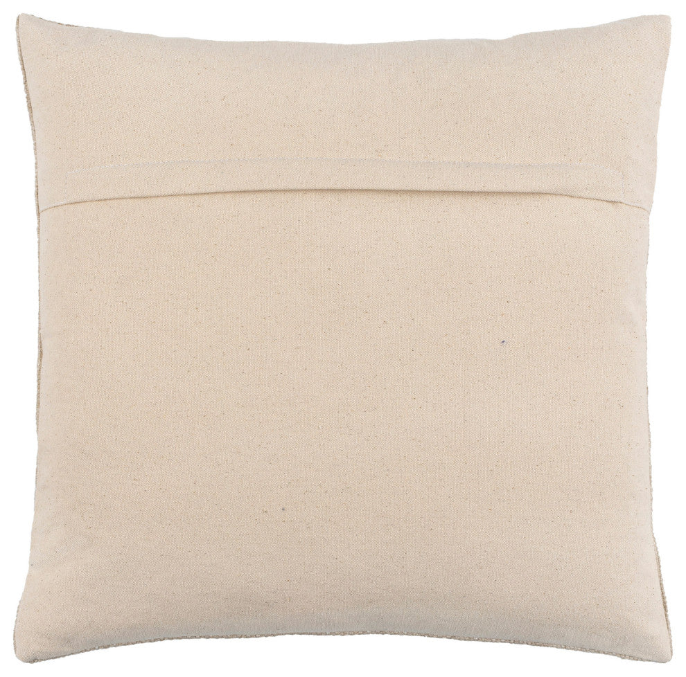 Surya Willa Oatmeal Pillow Shell With Polyester Insert 18"H X 18"W