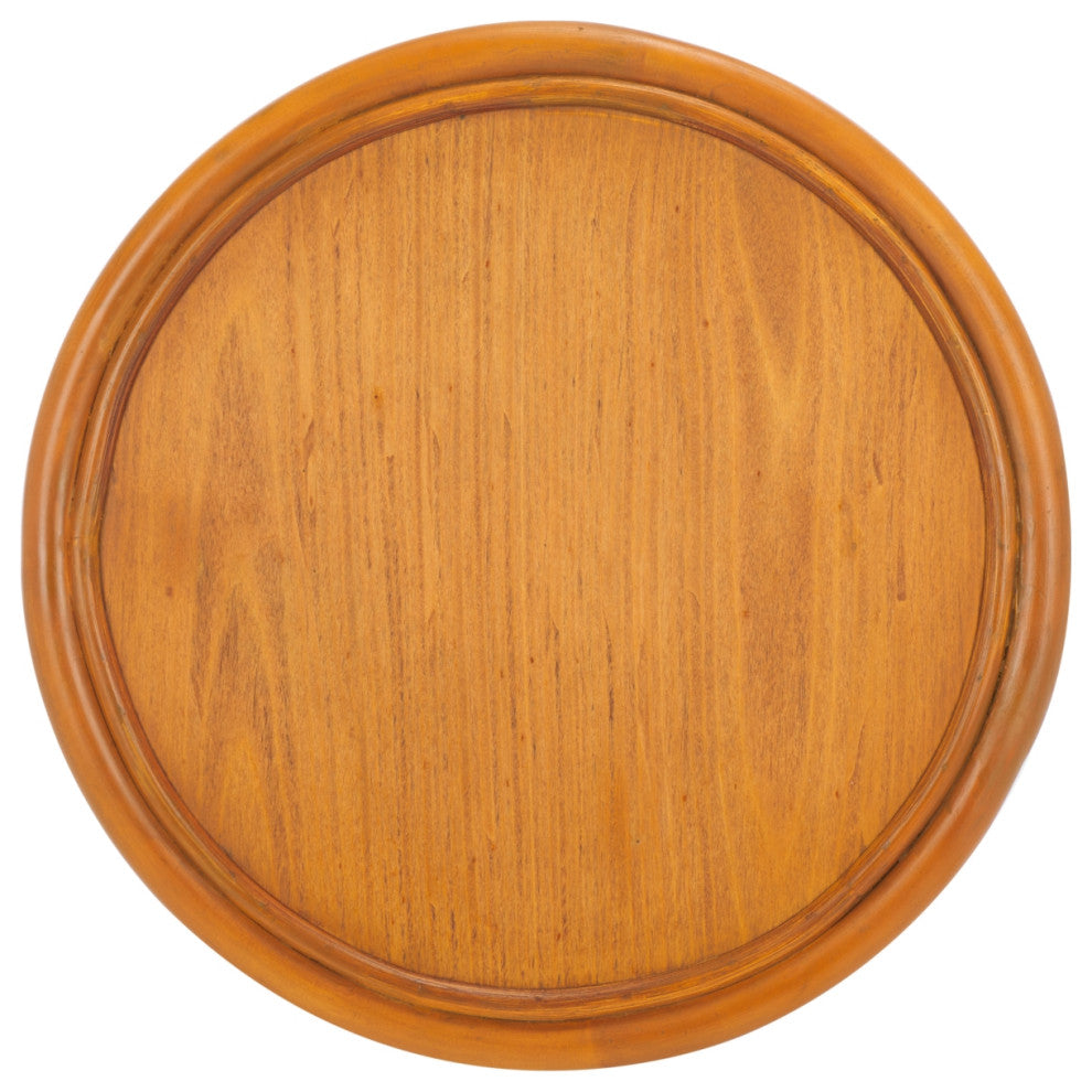 Safavieh Couture Bayaround Rattan Round Accent Table, Natural