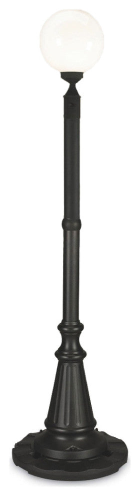 Ll-69100 Milano 69100 Black With White Globe Lantern