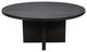 Fernious 60" Round Dining Table, Dark Gray Finish on Mango Solid Wood