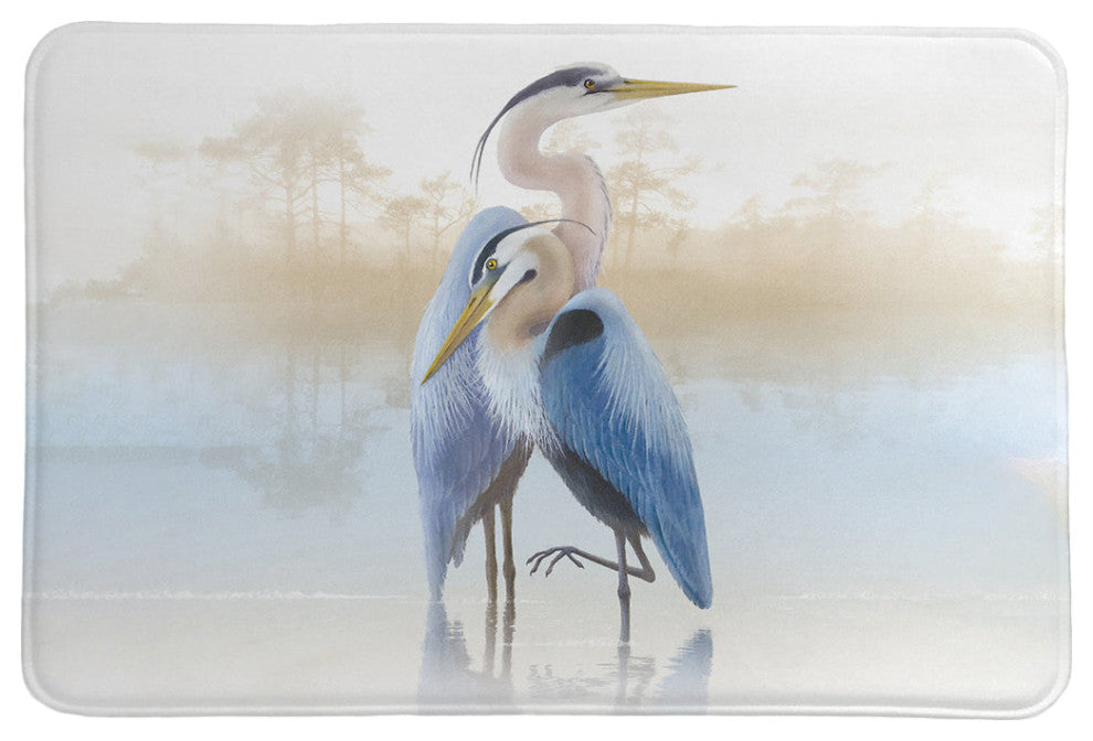 Laural Home Misty Heron Memory Foam Rug