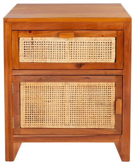 Safavieh Devon 1 Drawer 1 Door Nightstand, Natural