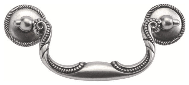 Belwith Hickory 3-1/2 " Manor House Silver Stone Cabinet Bail Pull P3477-ST