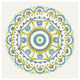 "Lakai Circle VI Blue and Yellow" Paper Print by Kathrine Lovell, 42"x42"
