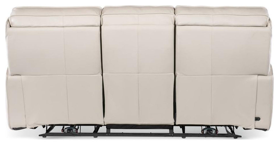 Miles Zero Gravity Leather Power Sofa in Gray by Hooker Furniture