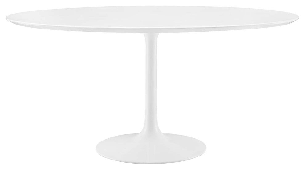 Lippa Round Wood Top Dining Table, White, 60"