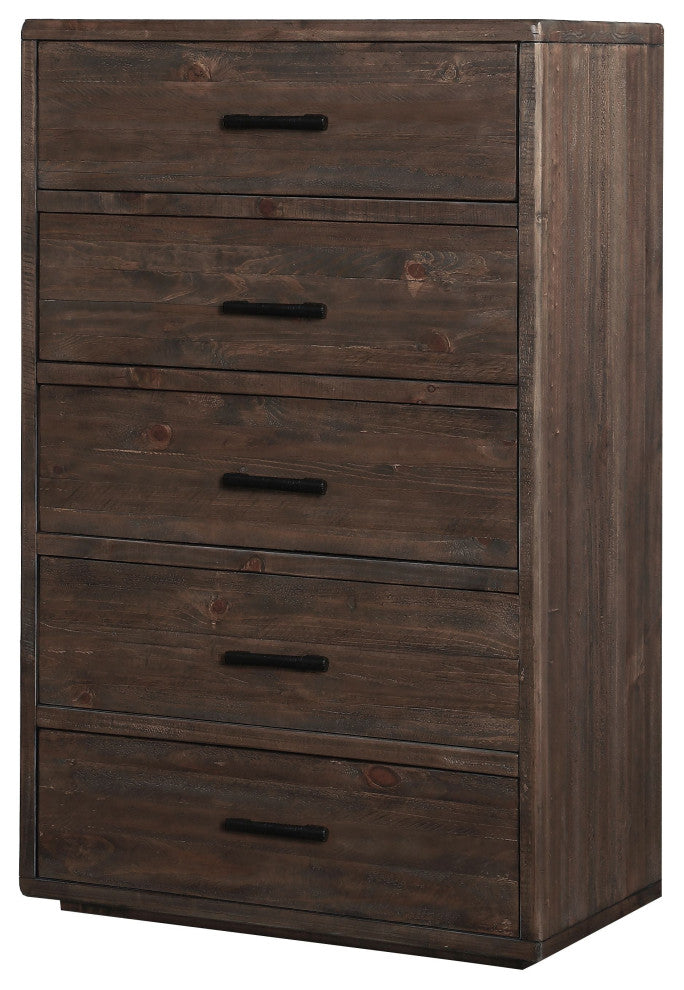 Modus McKinney 6 Piece Queen Platform Bedroom Set With Chest, Espresso Pine