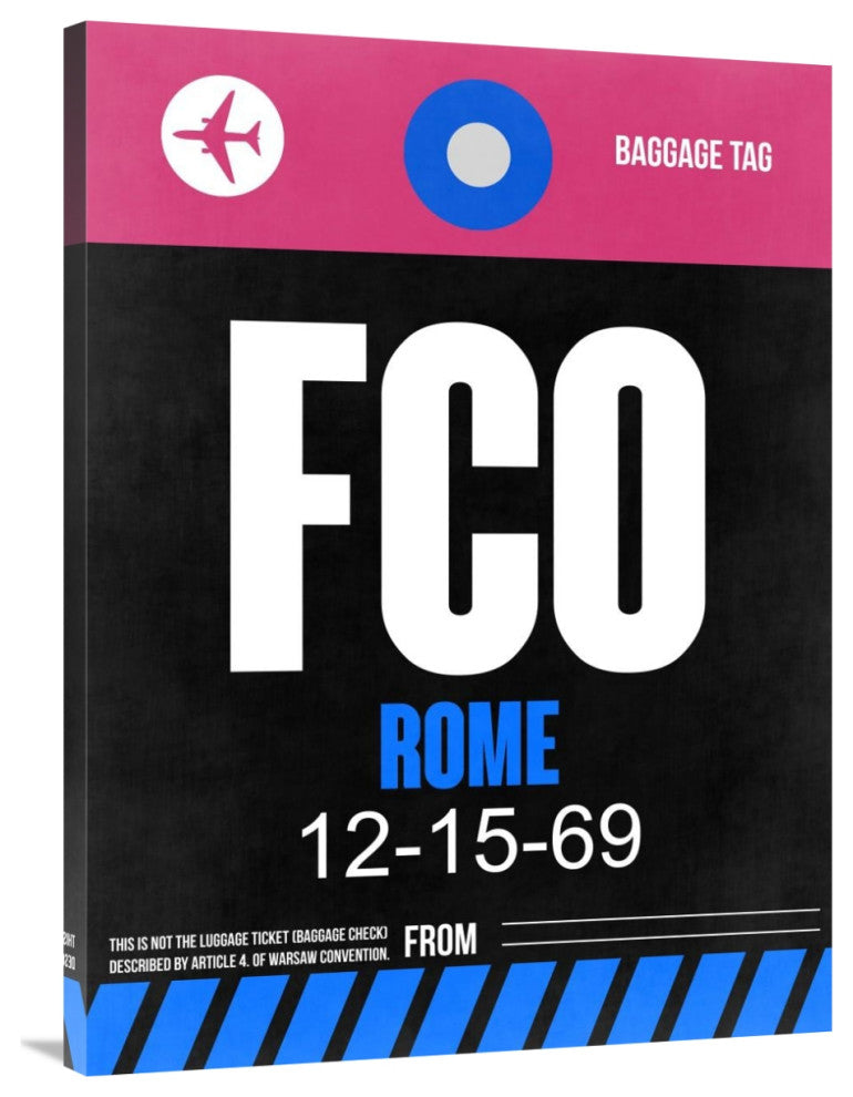 "FCO Rome Luggage Tag 2" Fine Art Print