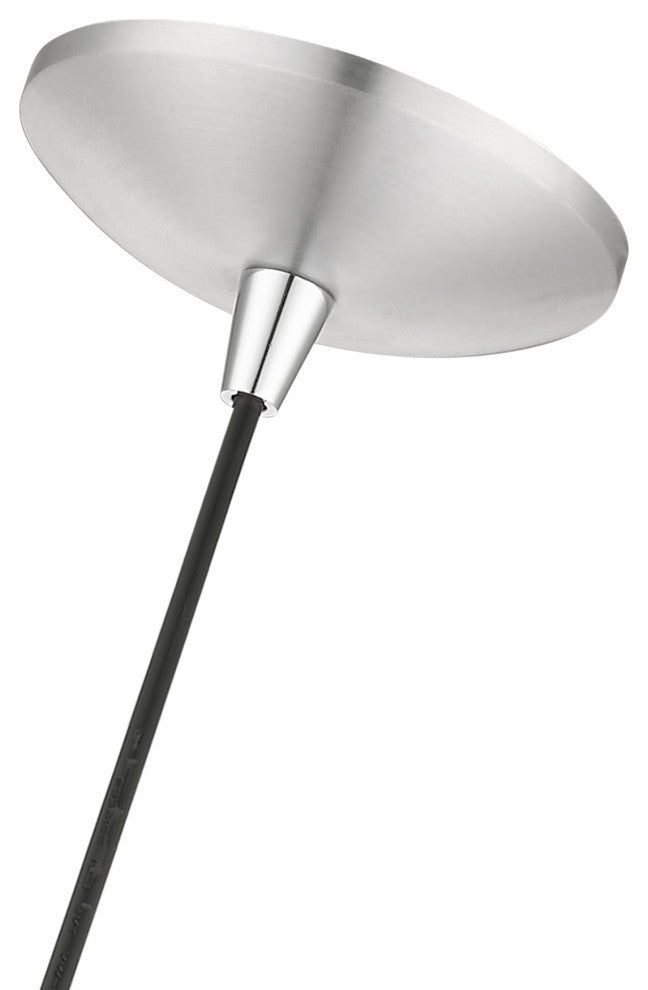 Amador 3 Light Brushed Aluminum With Polished Chrome Accents Large Pendant