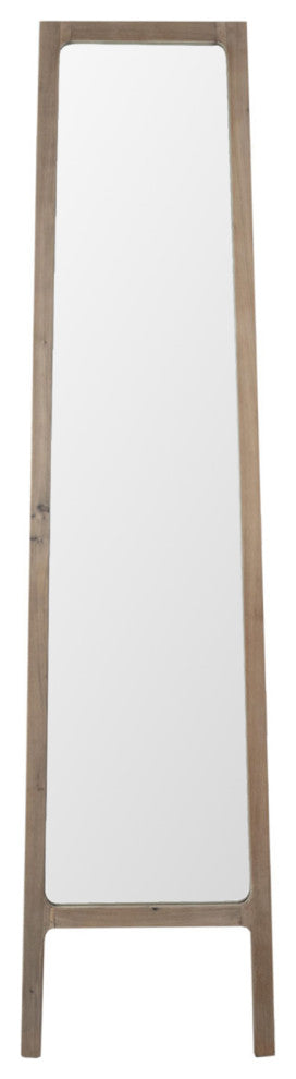 Tapered Wood Floor Mirror