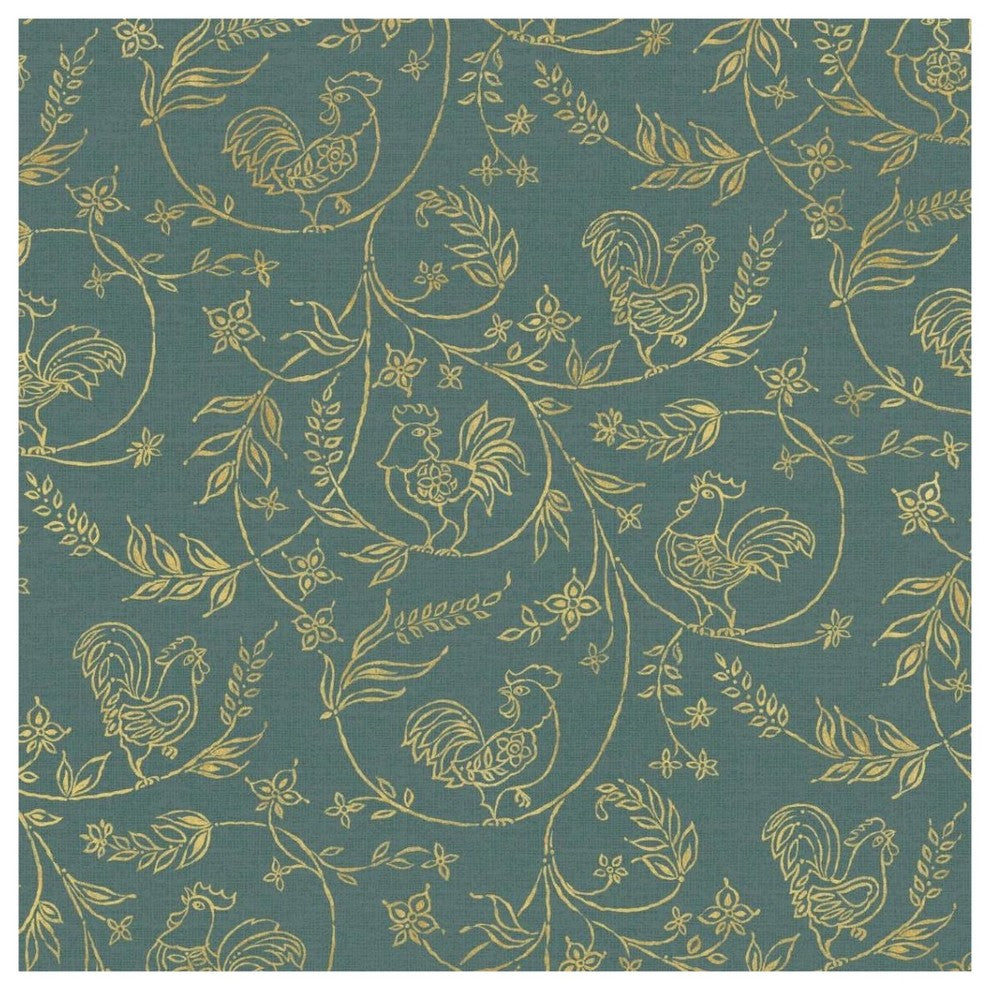 "Rooster Trail Pattern III" Digital Paper Print by Daphne Brissonnet, 38"x38"