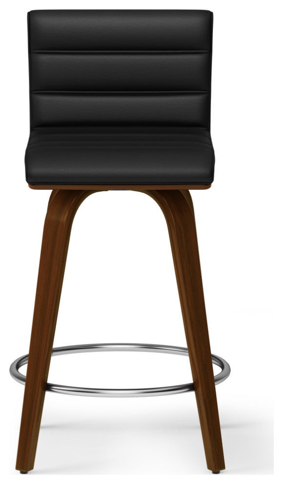 Roland Swivel Stool, Vegan Faux Leather, Counter Stool
